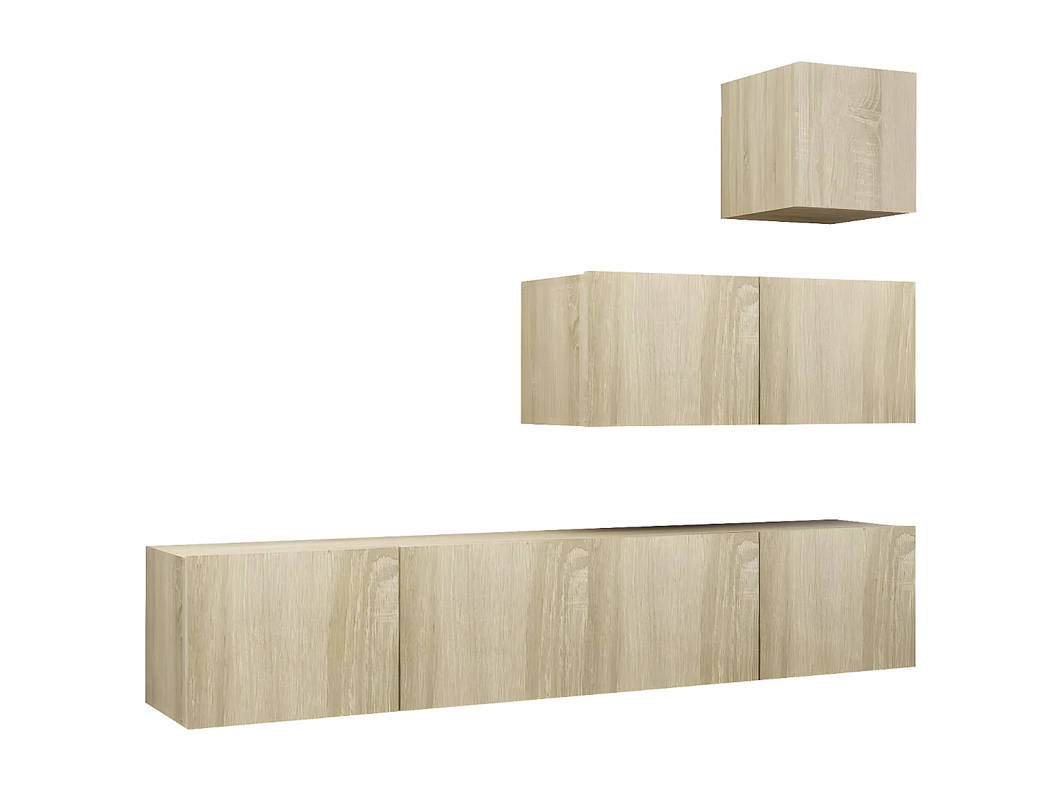 Ensemble de meuble TV 4 pcs Chêne sonoma Aggloméré