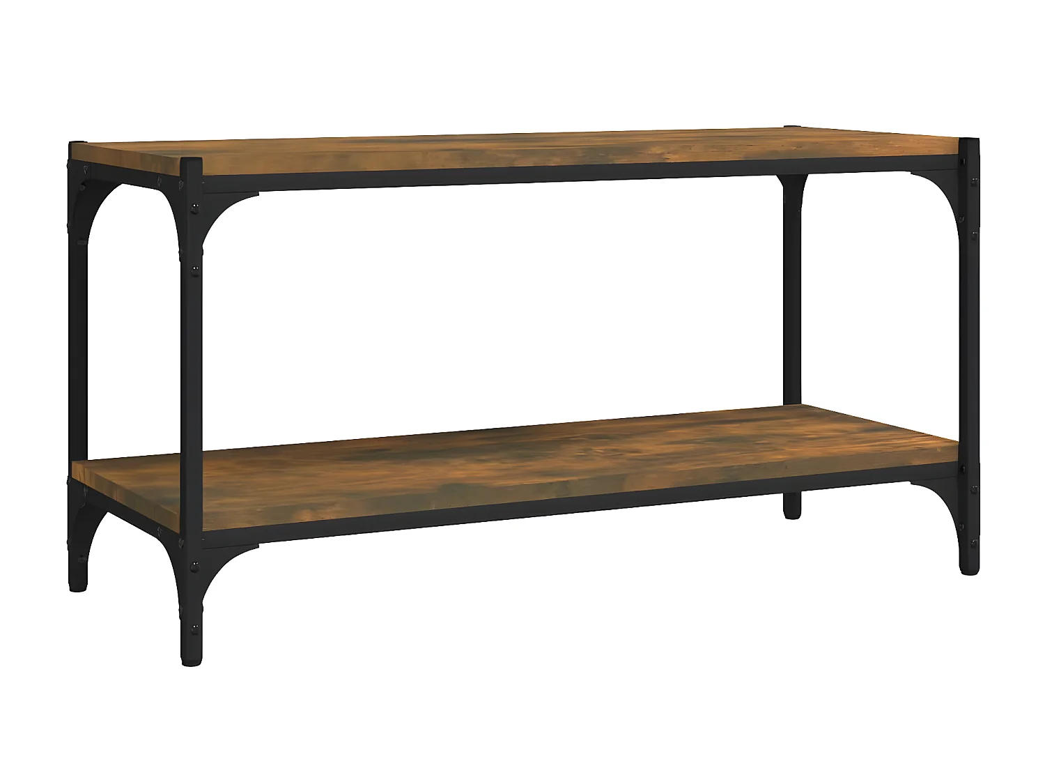 Móvel TV Carvalho fumado 80x33x41 cm Madeira e aço