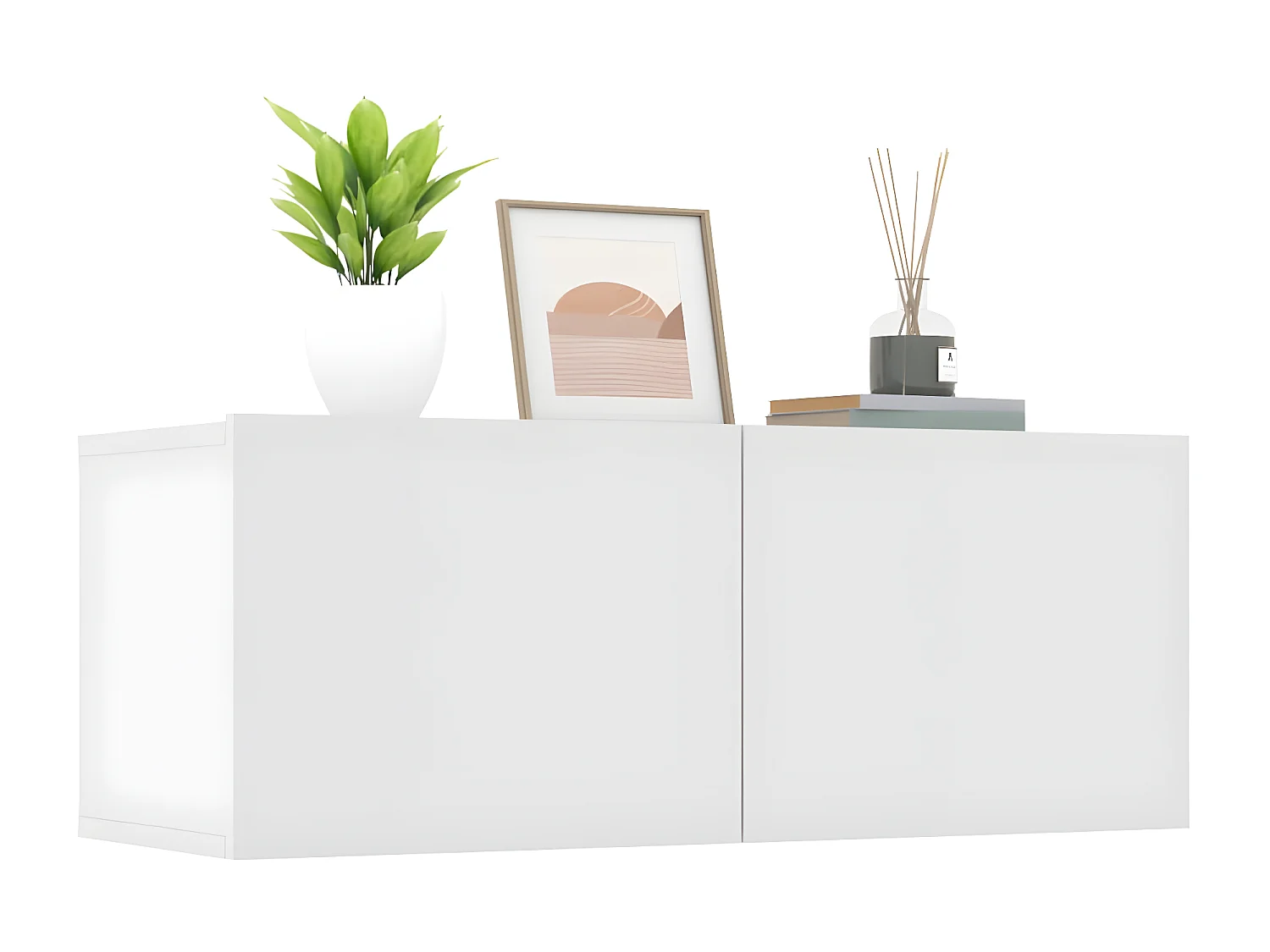 Móveis de TV 2 peças branco 80x30x30 cm madeira trabalhada