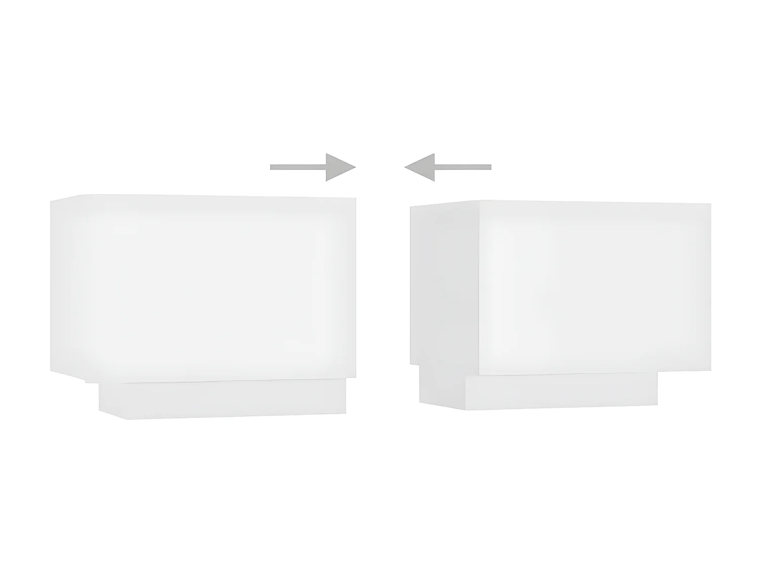 Móvel de TV com luzes LED Branco 200x35x40 cm