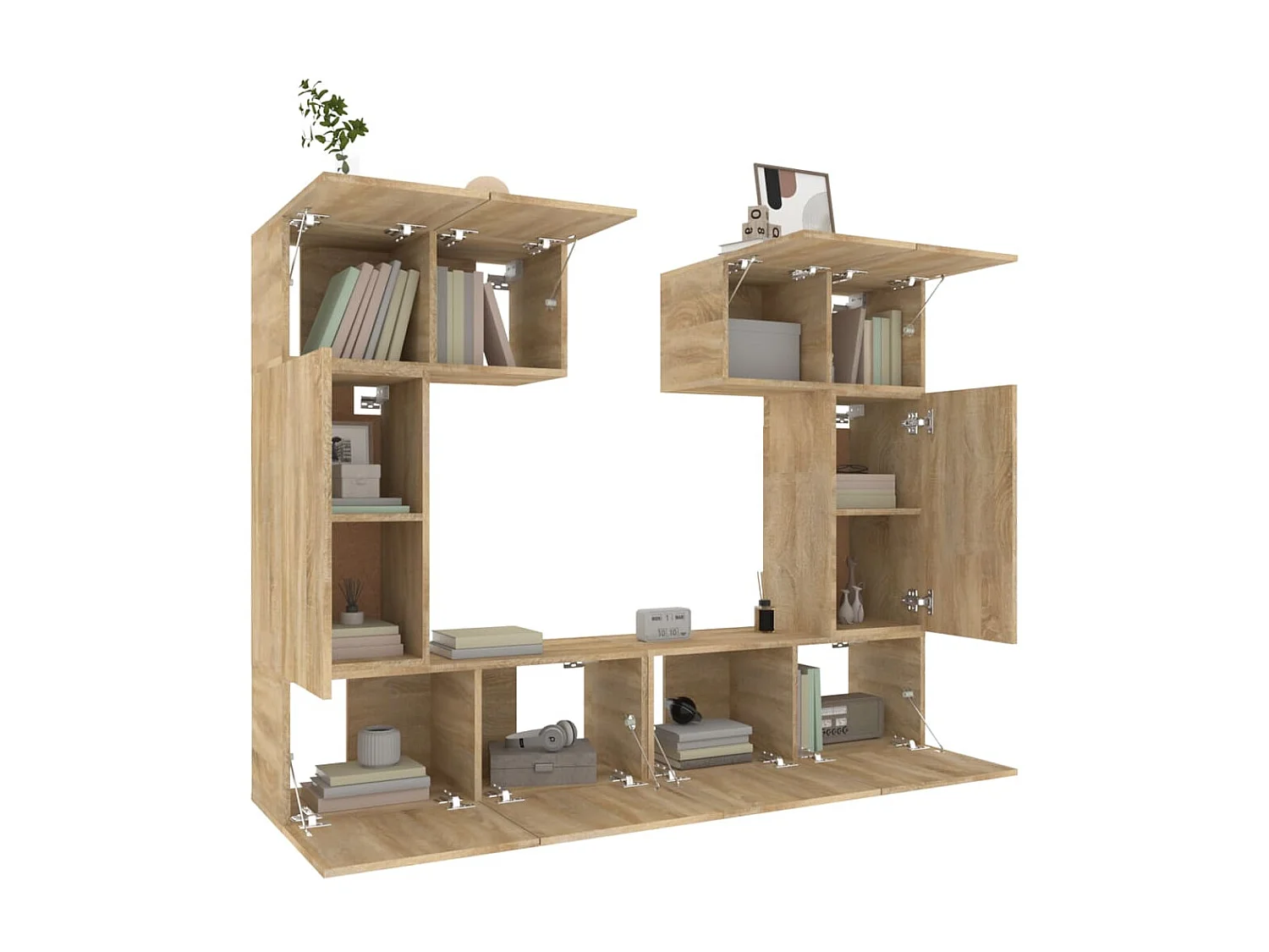 6-delige tv-meubelset Sonoma eiken parket