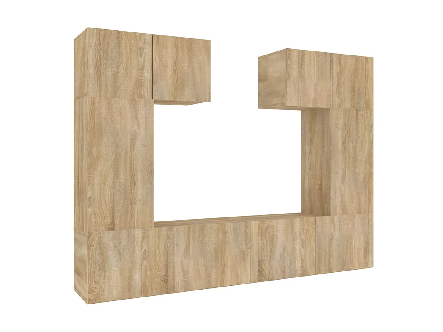 6-delige tv-meubelset Sonoma eiken parket