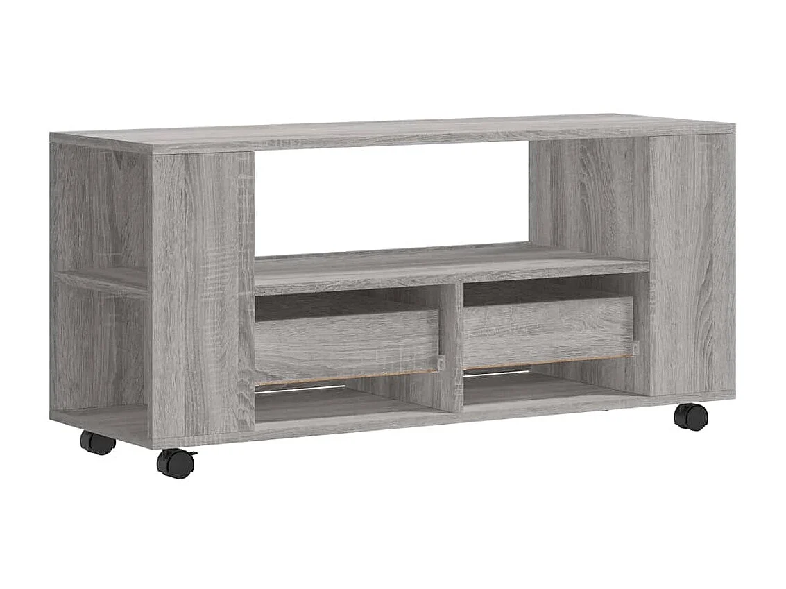 Sonoma grijs tv-meubel 102x34,5x43 cm samengesteld hout