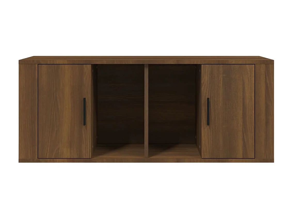 Meuble TV Chêne marron 100x35x40 cm Bois d'ingénierie
