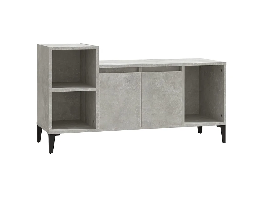 Meuble TV Gris béton 100x35x55 cm Bois d'ingénierie