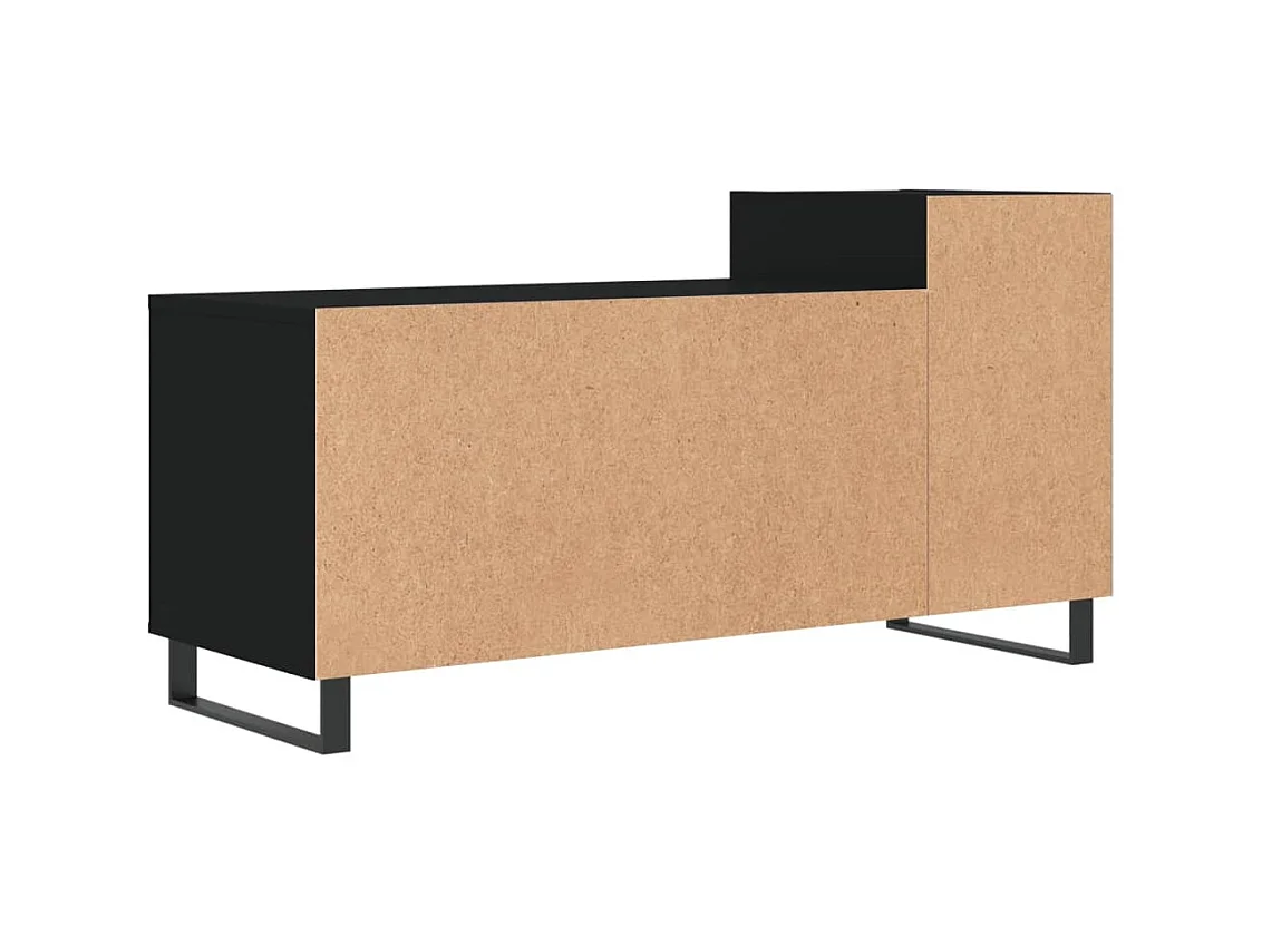 Zwart TV-meubel 100x35x55 cm Bewerkt hout