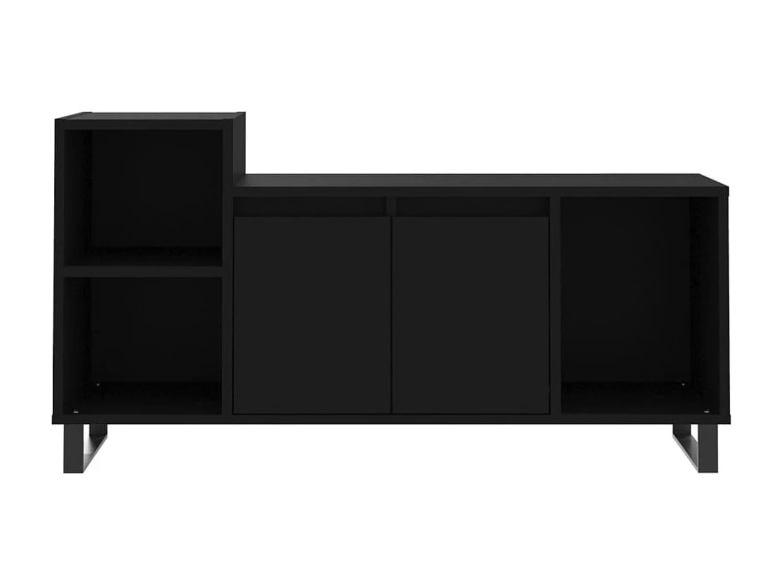 Mueble TV negro 100x35x55 cm Madera contrachapada