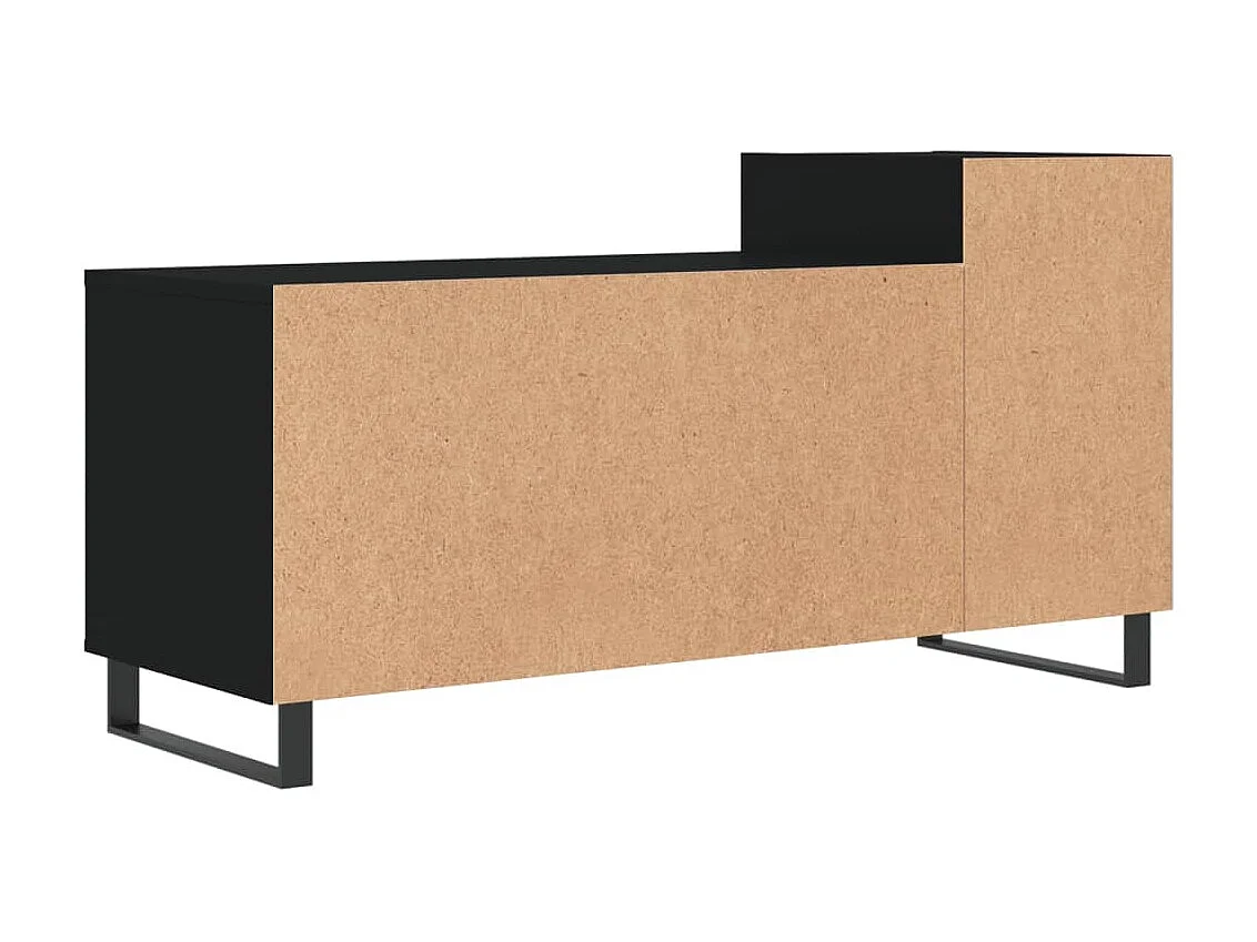 Mueble TV negro 100x35x55 cm Madera contrachapada