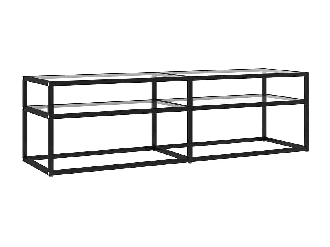 Meuble TV Transparent 140x40x40,5 cm Verre trempé