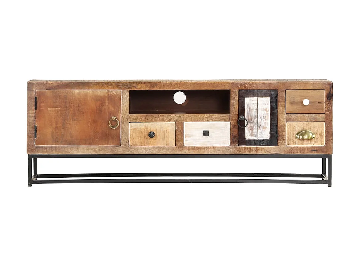 Meuble TV 120 x 30 x 40 cm Bois de récupération massif