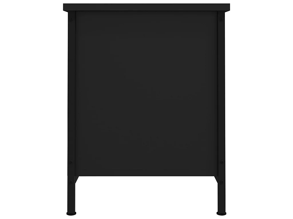 TV-meubel met zwarte deuren 60x35x45 cm samengesteld hout