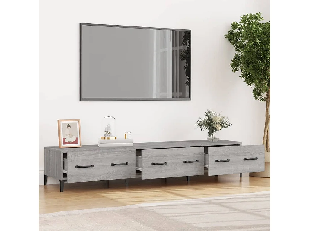 Meuble TV Sonoma gris 150x34,5x30 cm Bois d'ingénierie