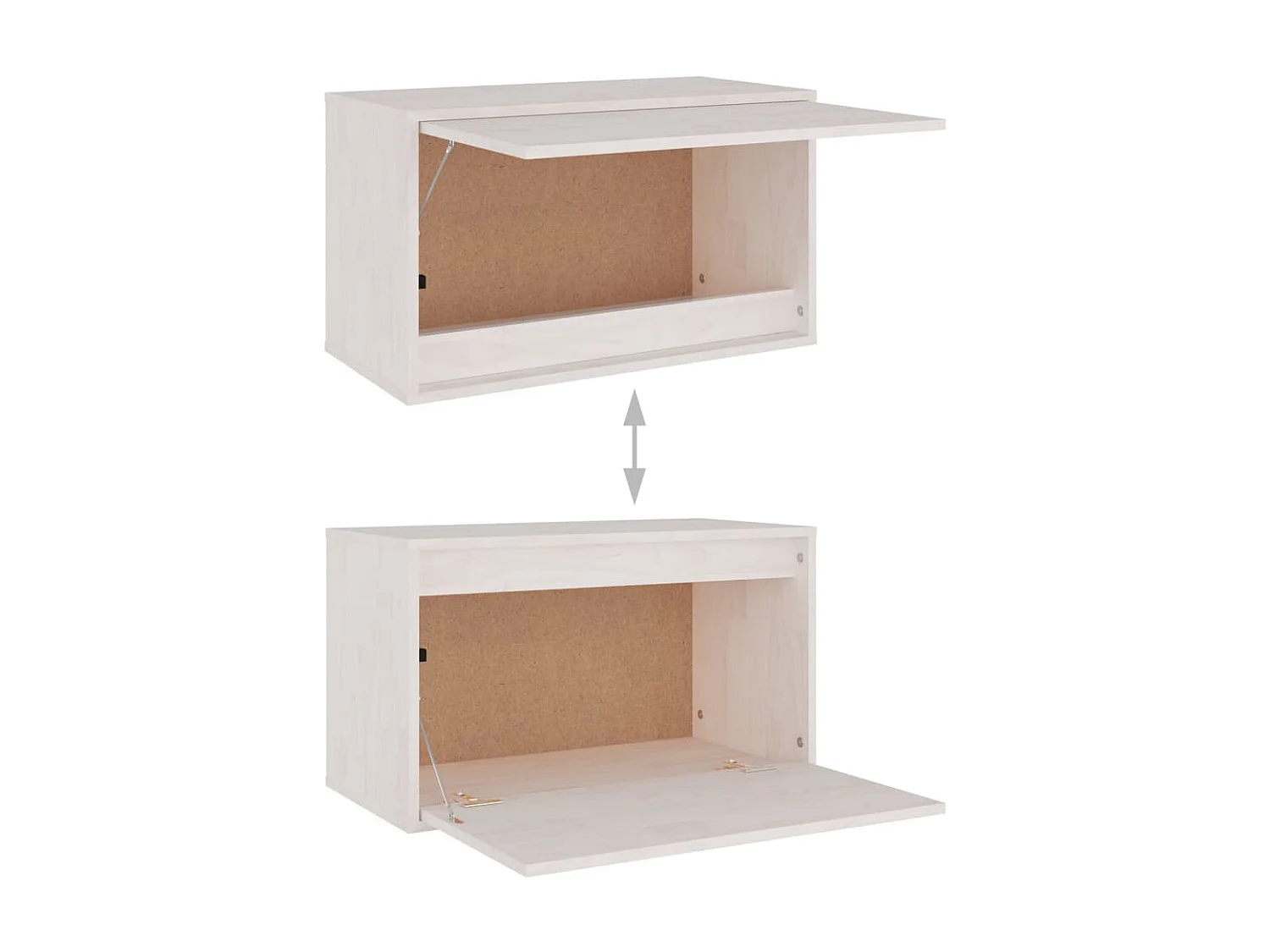 Meubles TV 3 pcs Blanc Bois massif de pin