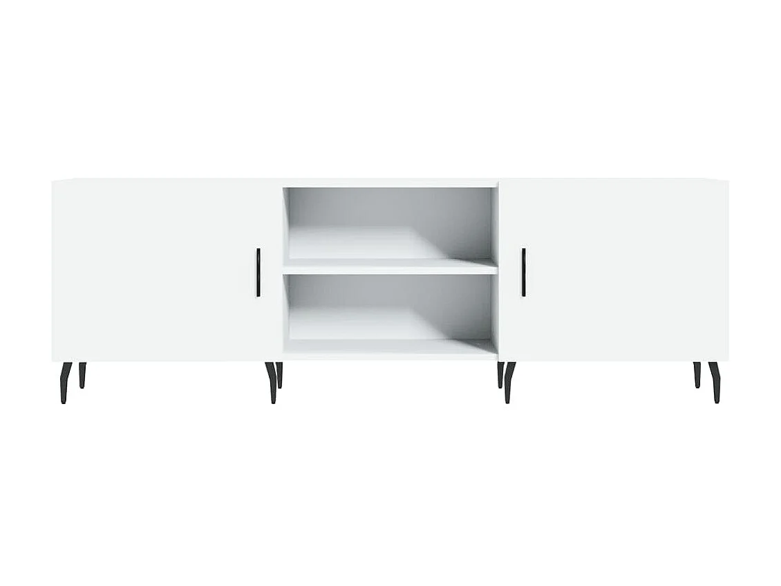 Mobile TV bianco 150x30x50 cm in derivati del legno