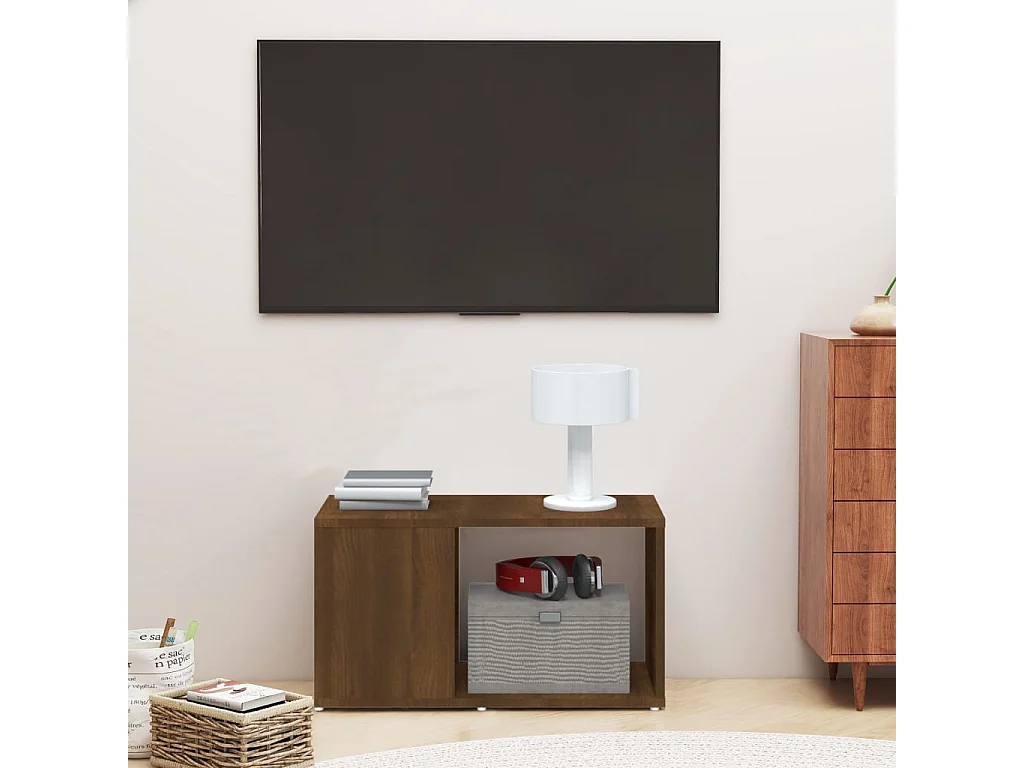 Mobile TV Rovere marrone 60x24x32 cm MDF