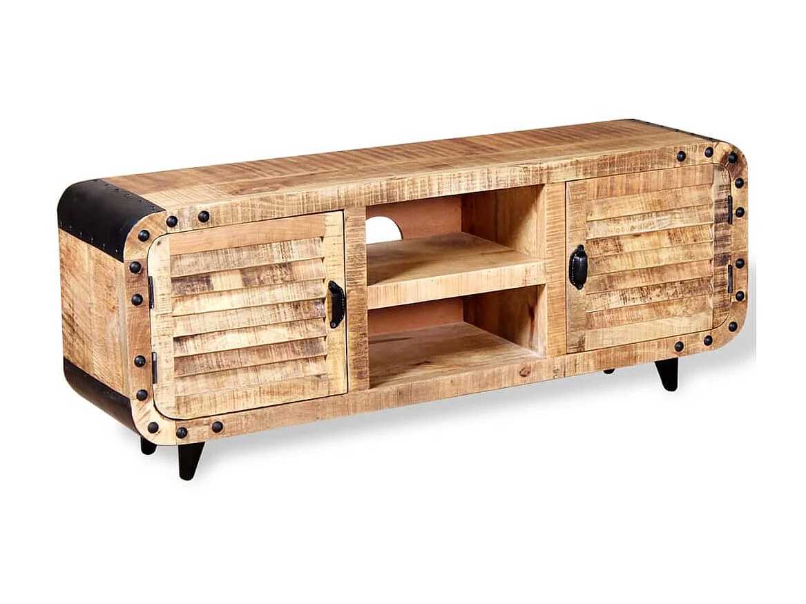 Meuble TV Bois de manguier massif 120 x 30 x 50 cm