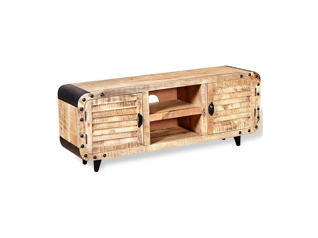 Meuble TV Bois de manguier massif 120 x 30 x 50 cm