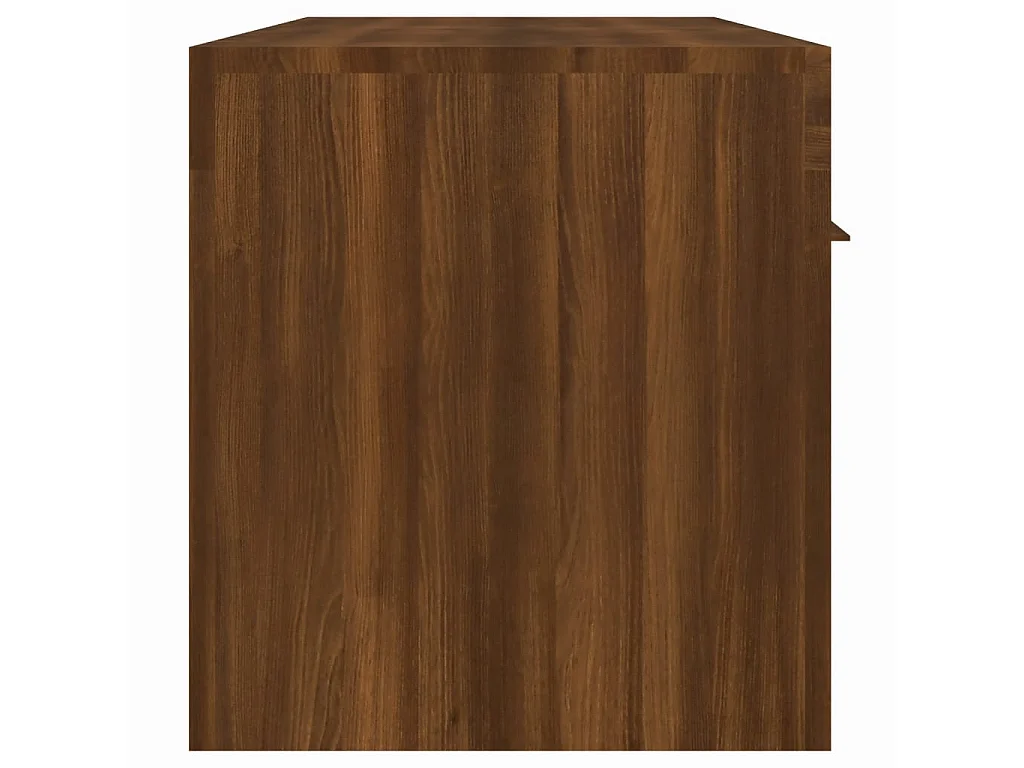 TV-Schrank mit LED-Leuchten, braune Eiche, 140 x 36,5 x 40 cm