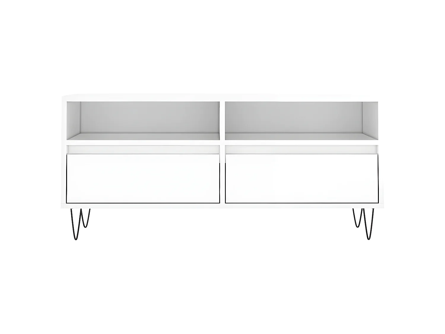 Glanzend wit tv-meubel 100x34,5x44,5 cm samengesteld hout