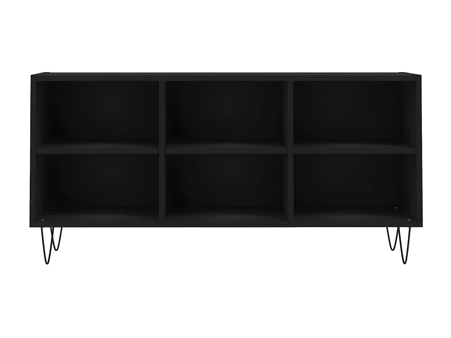 Meuble TV noir 103,5x30x50 cm bois d'ingénierie