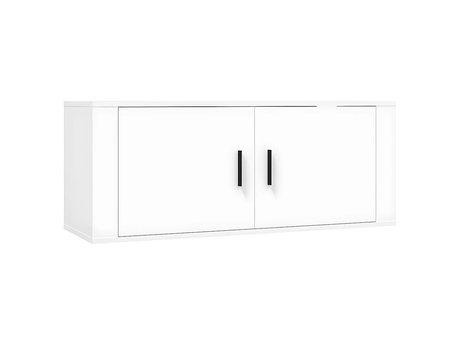 Set supporto TV da 8 pezzi in MDF bianco