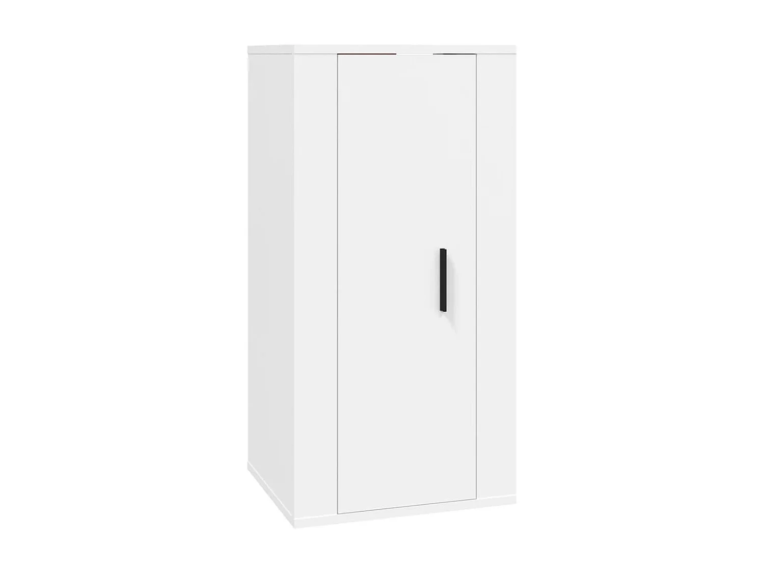 Set supporto TV da 8 pezzi in MDF bianco