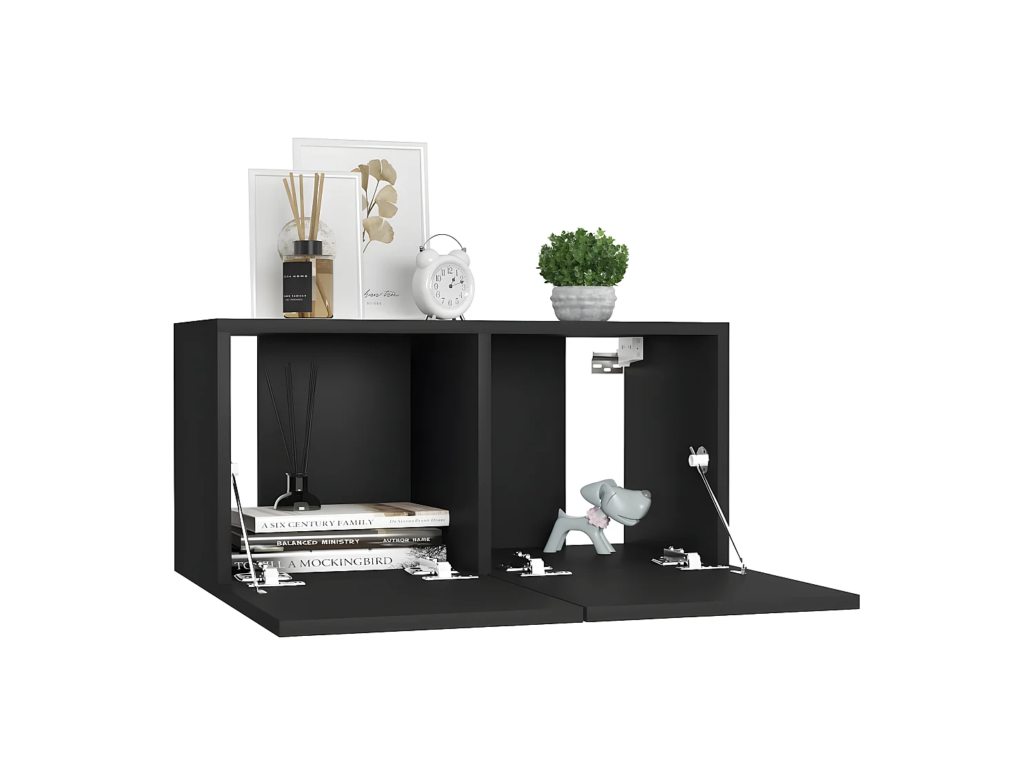 Ensemble de meubles TV 5 pcs Noir Aggloméré