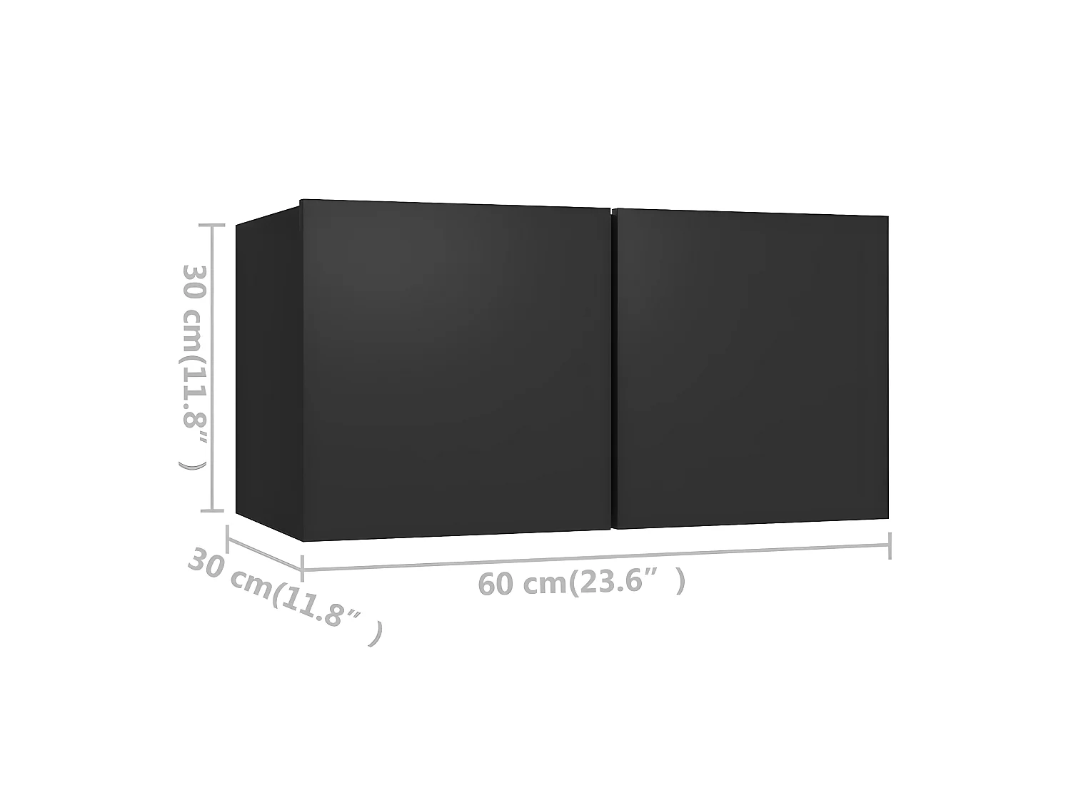 Ensemble de meubles TV 5 pcs Noir Aggloméré