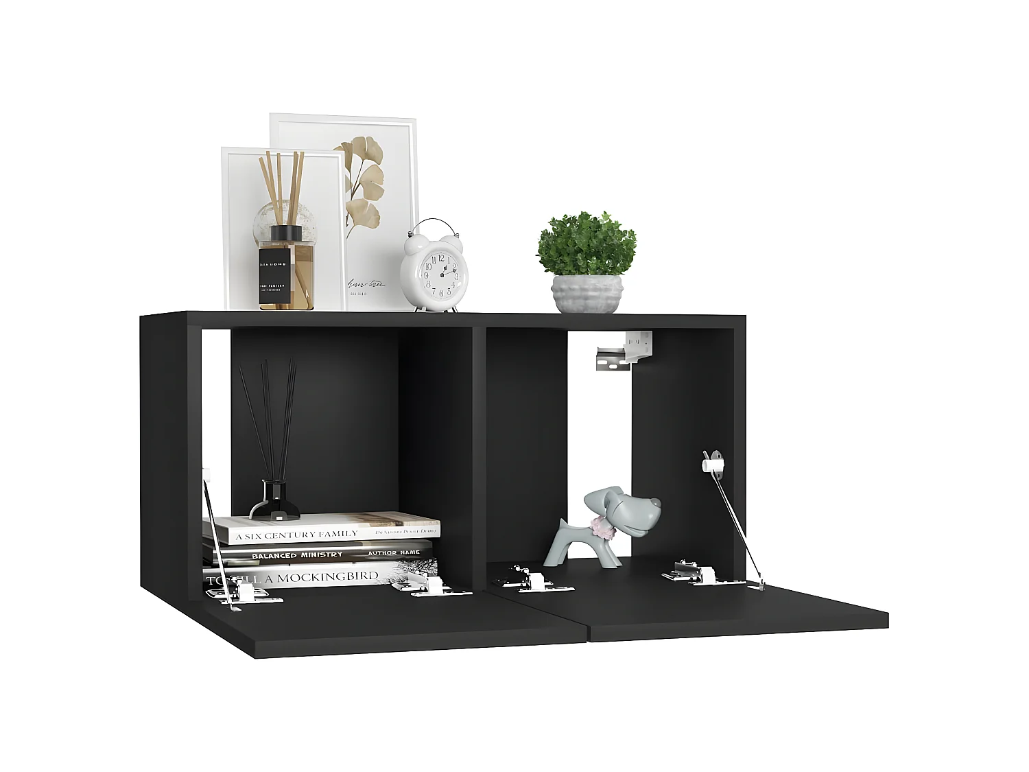 Ensemble de meubles TV 5 pcs Noir Aggloméré