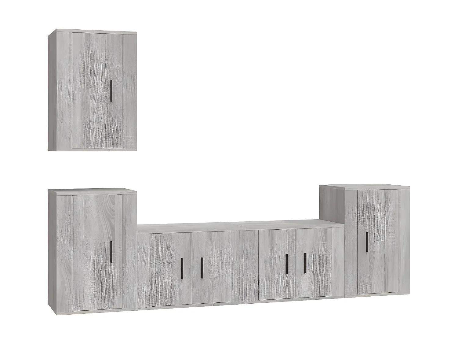 Ensemble de meubles TV 5 pcs Sonoma gris Bois d'ingénierie