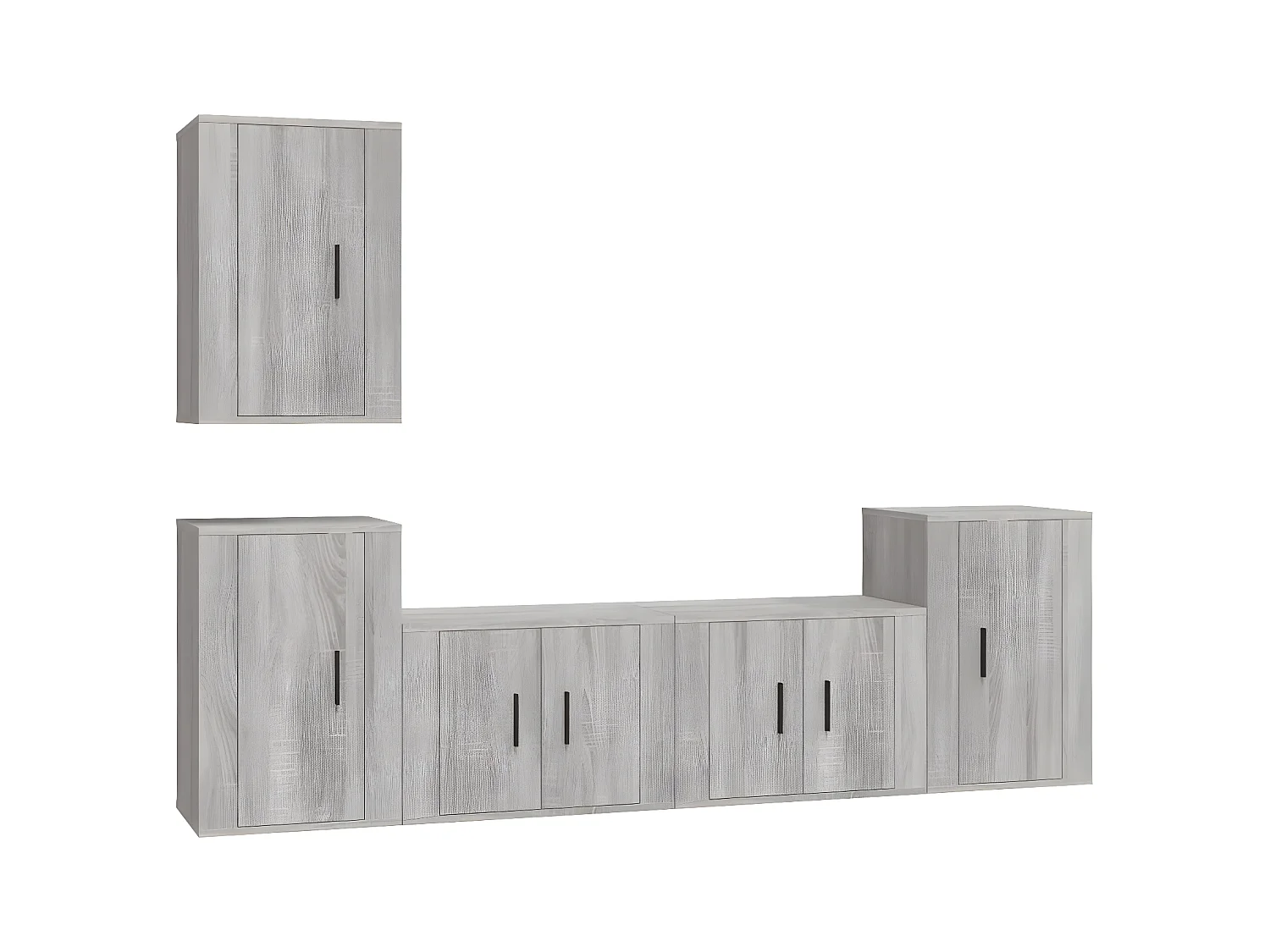 Sonoma grijs samengesteld hout 5-delige tv-meubelset