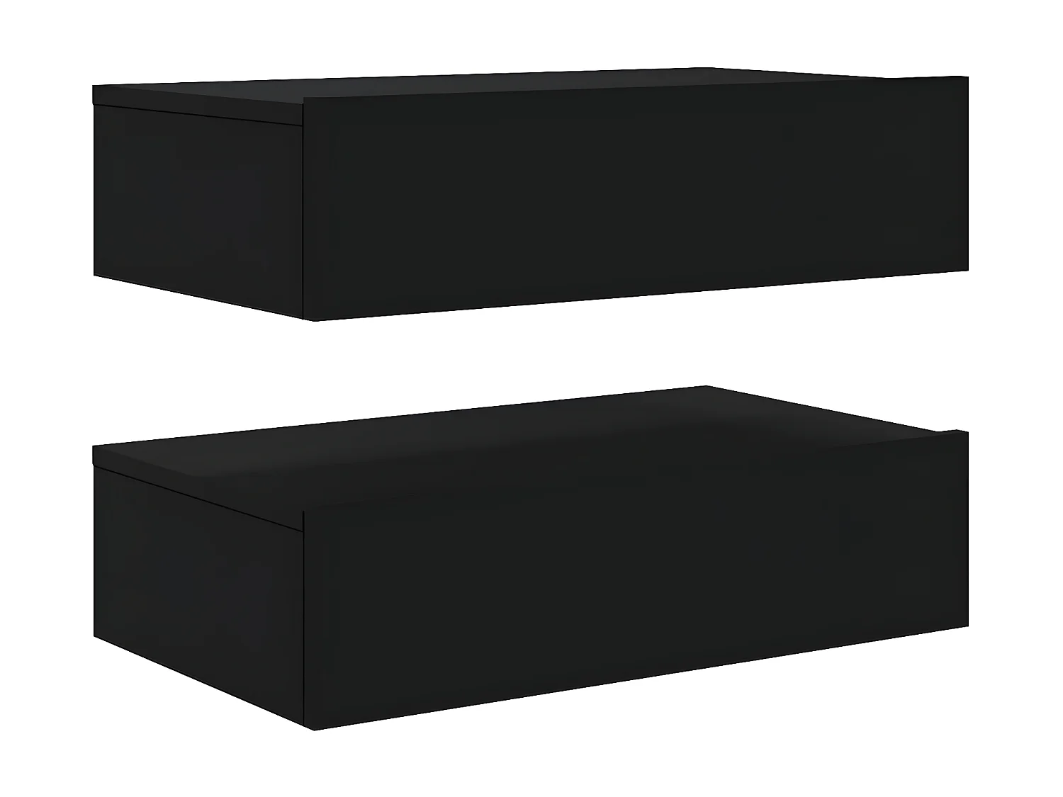 TV meubel met LED verlichting 2 stuks zwart 60x35x15,5 cm