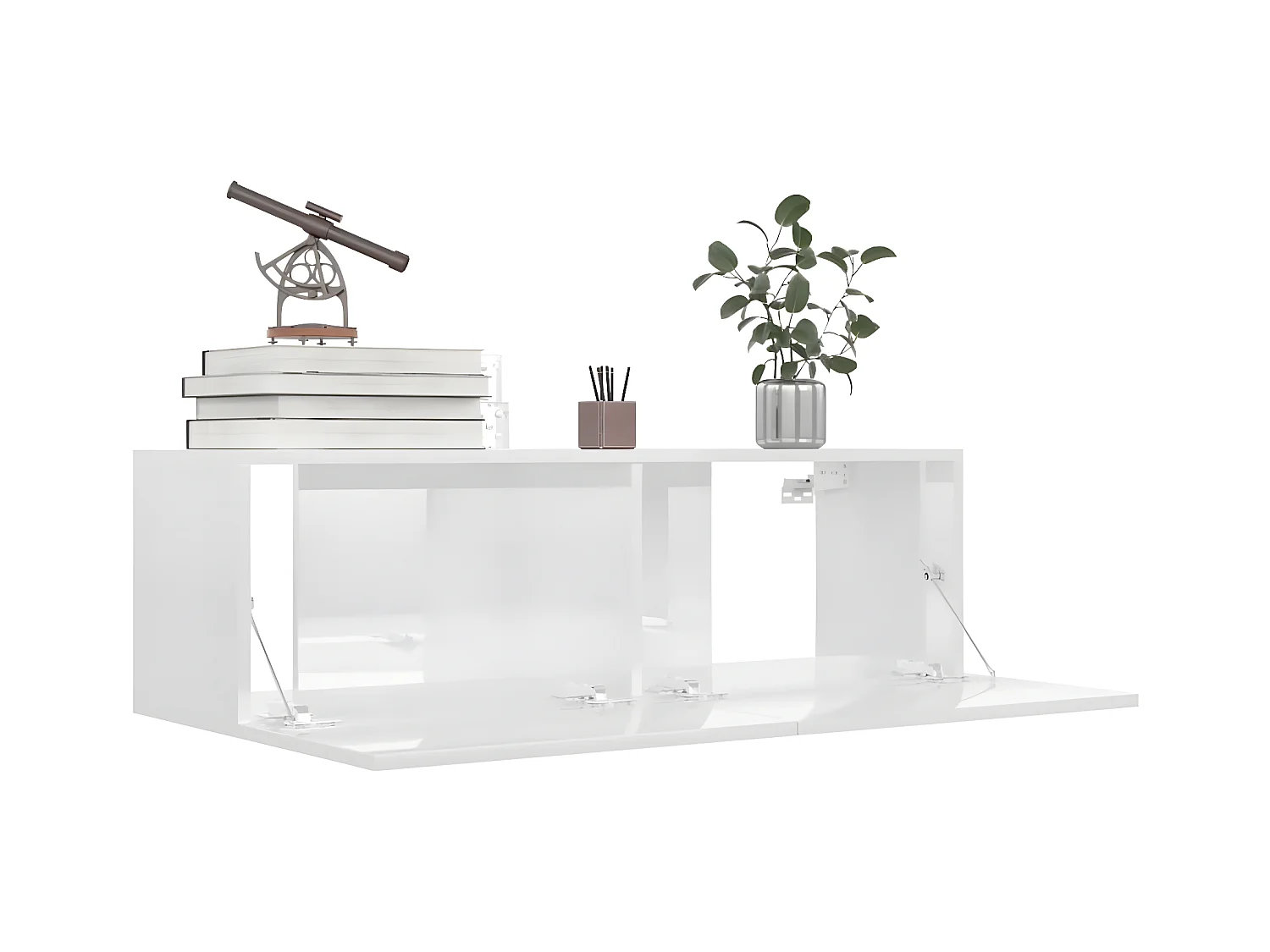 Meubles TV 4 pcs Blanc brillant 100x30x30 cm Aggloméré
