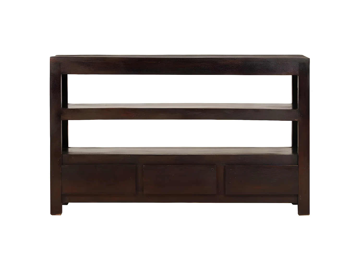 Móvel de TV madeira maciça de acácia 90 x 30 x 55 cm castanho escuro