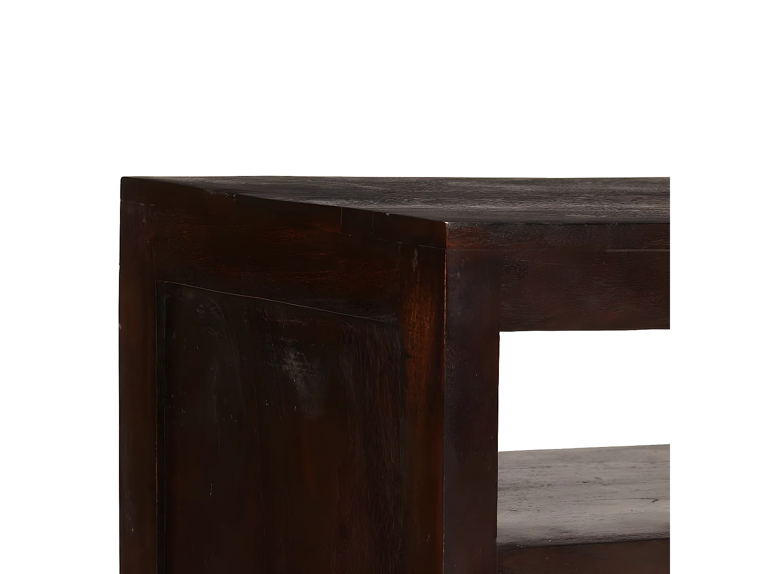 Móvel de TV madeira maciça de acácia 90 x 30 x 55 cm castanho escuro