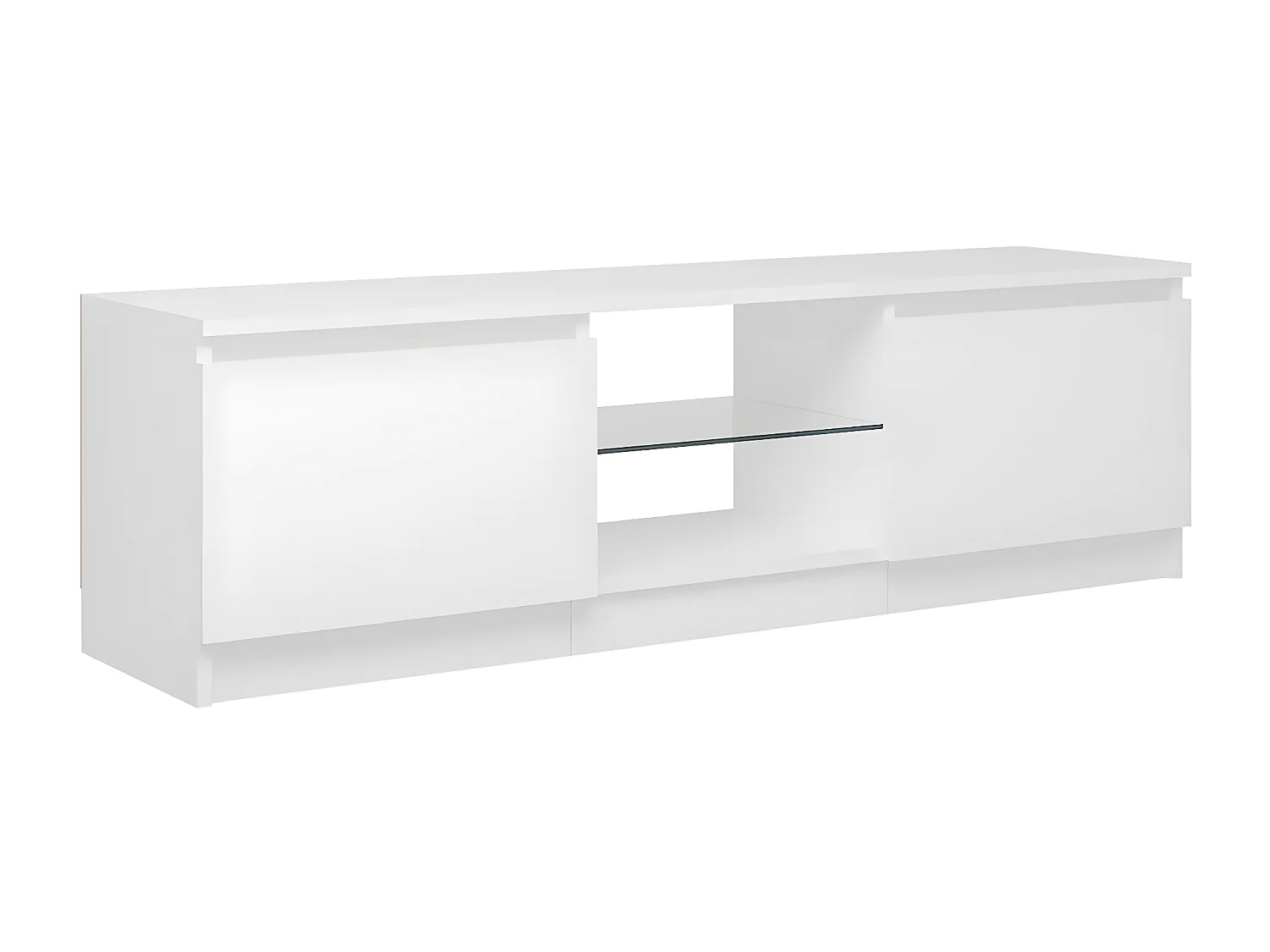 Mueble TV con luces LED Blanco 120x30x35,5 cm