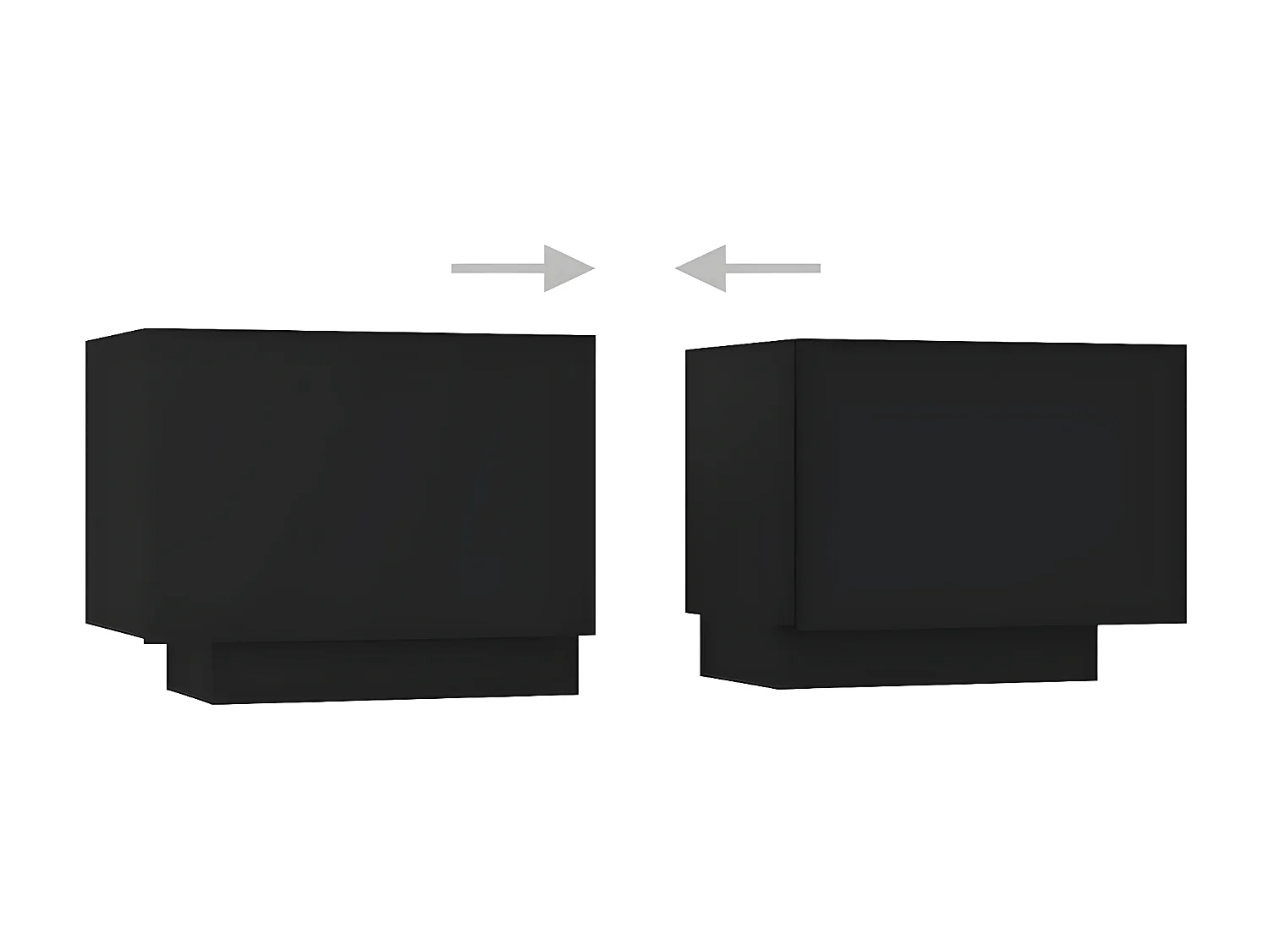 Mueble TV negro aglomerado 100x35x40 cm