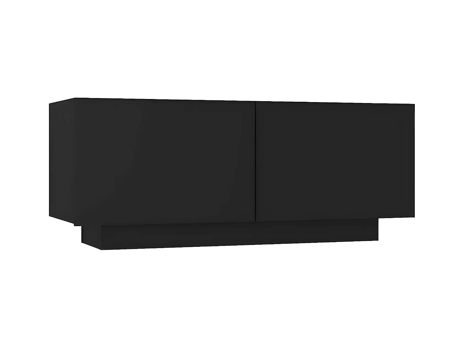 Meuble TV Noir 100x35x40 cm Aggloméré