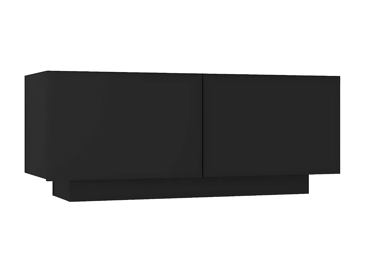 Meuble TV Noir 100x35x40 cm Aggloméré