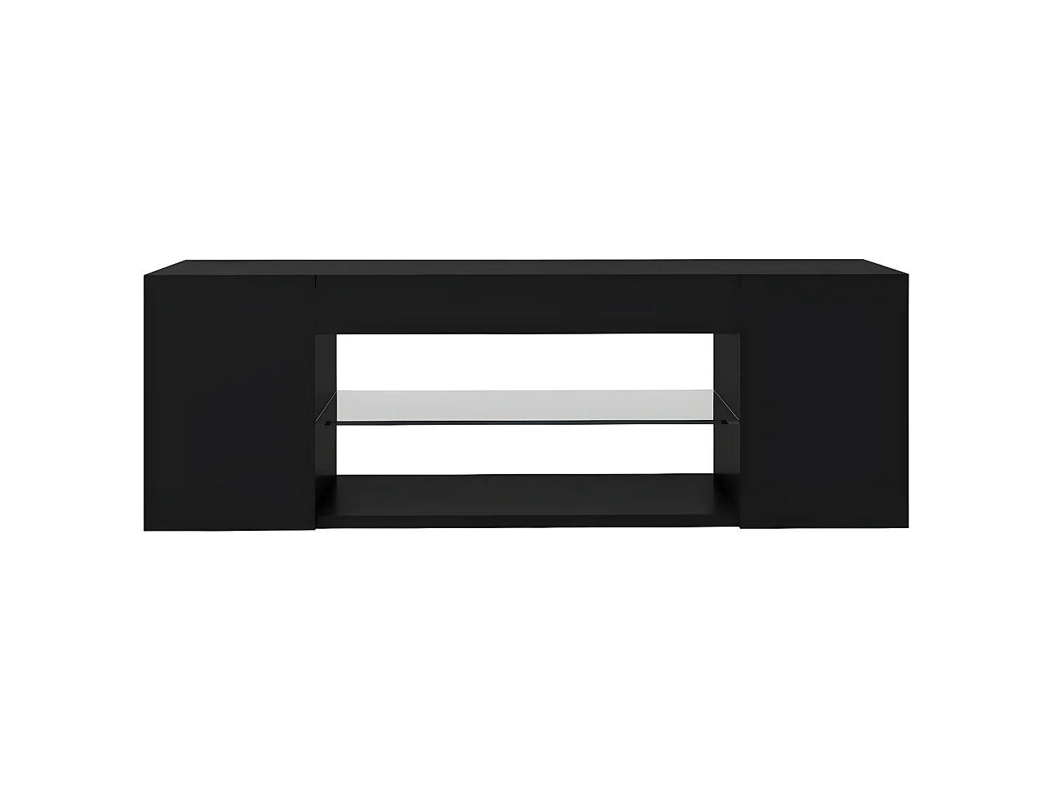 Meuble TV avec lumières LED Noir 90x39x30 cm