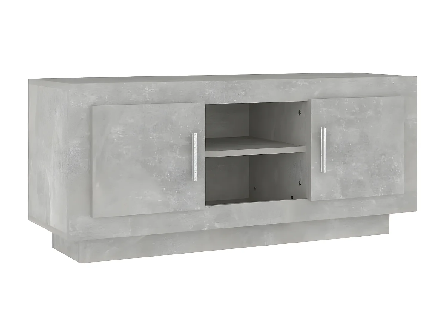Mobile TV grigio cemento 102x35x45 cm in derivati del legno