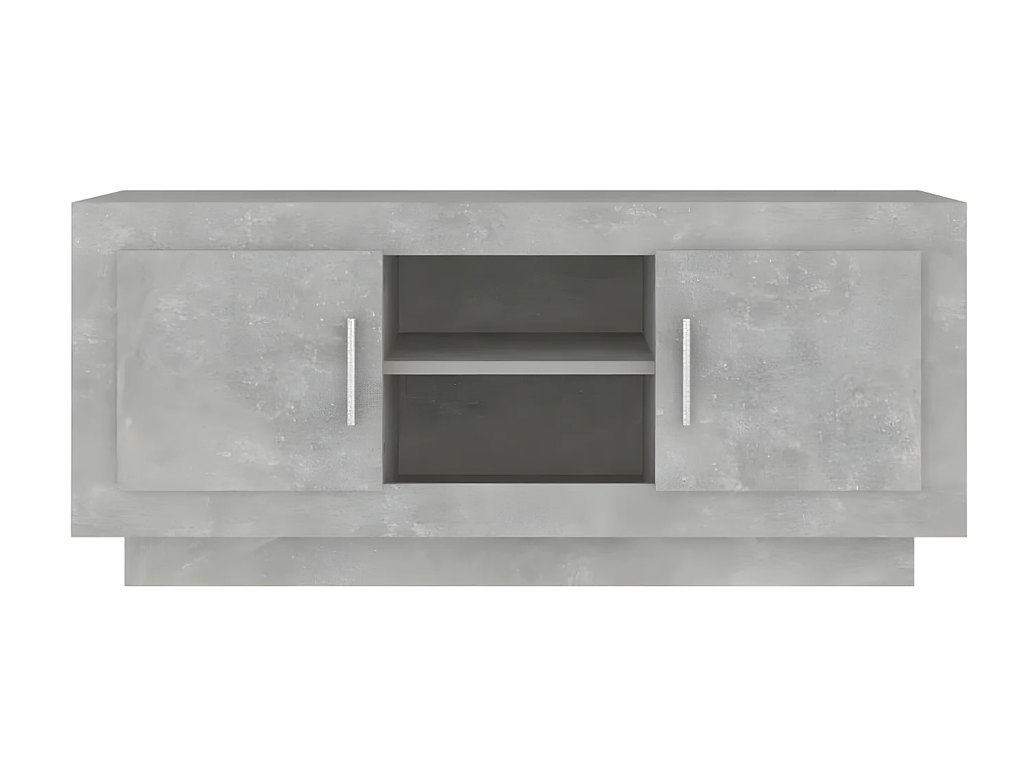 Meuble TV gris béton 102x35x45 cm bois d'ingénierie