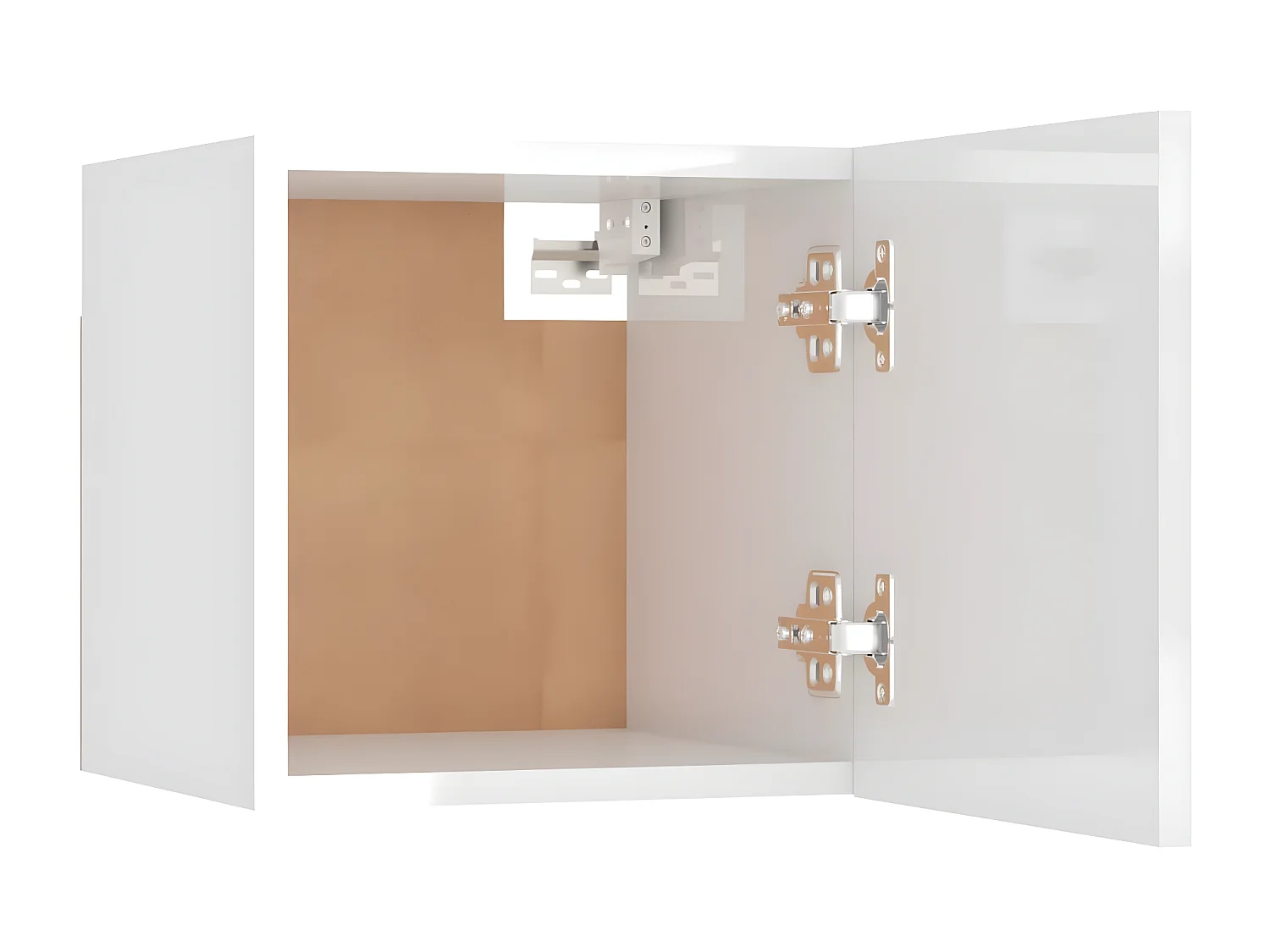 Mueble TV de pared Blanco Brillo 30,5x30x30 cm