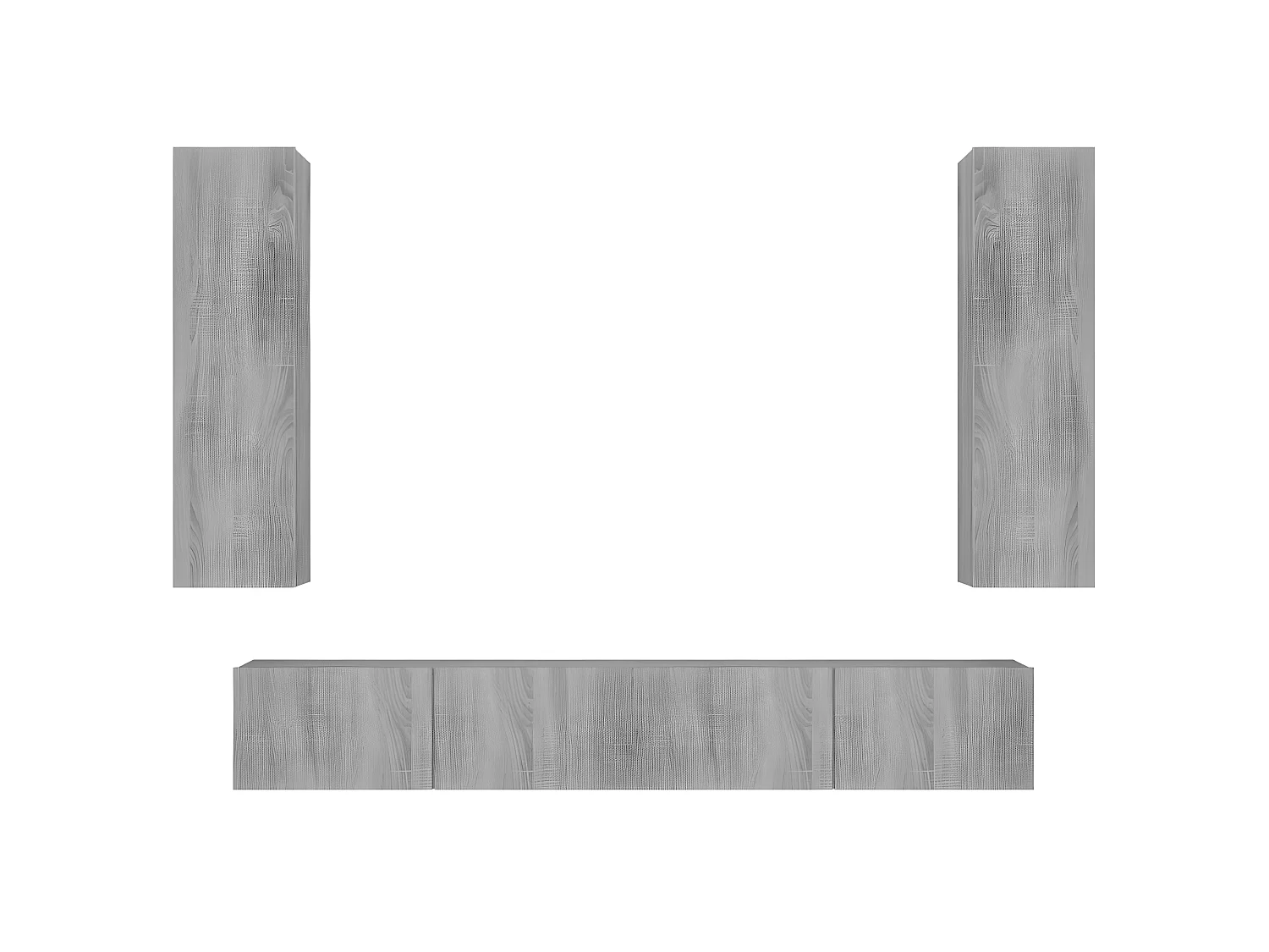 Ensemble de meubles TV 4 pcs Sonoma gris Bois d'ingénierie