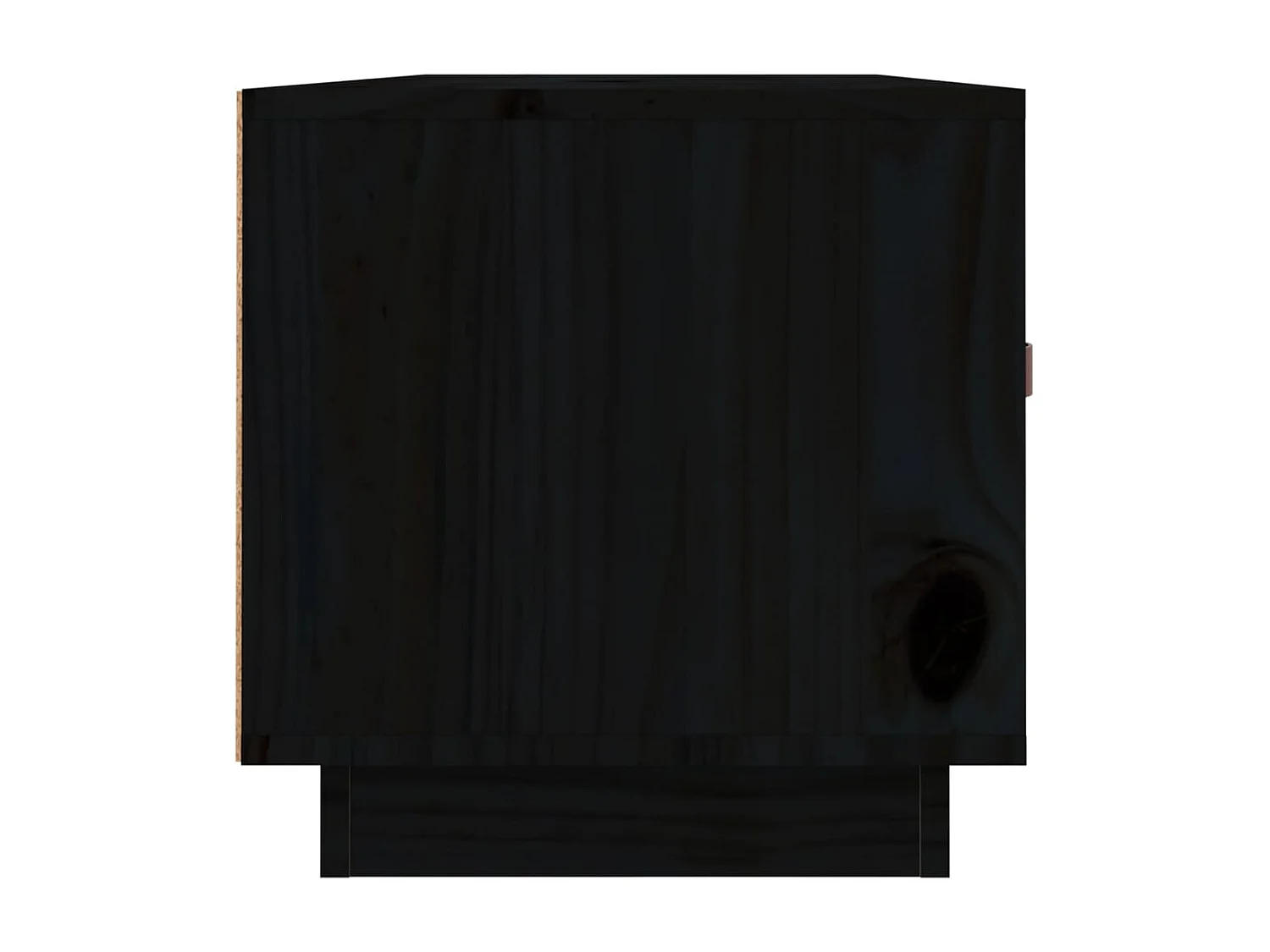 Meuble TV Noir 80x34x35 cm Bois de pin massif