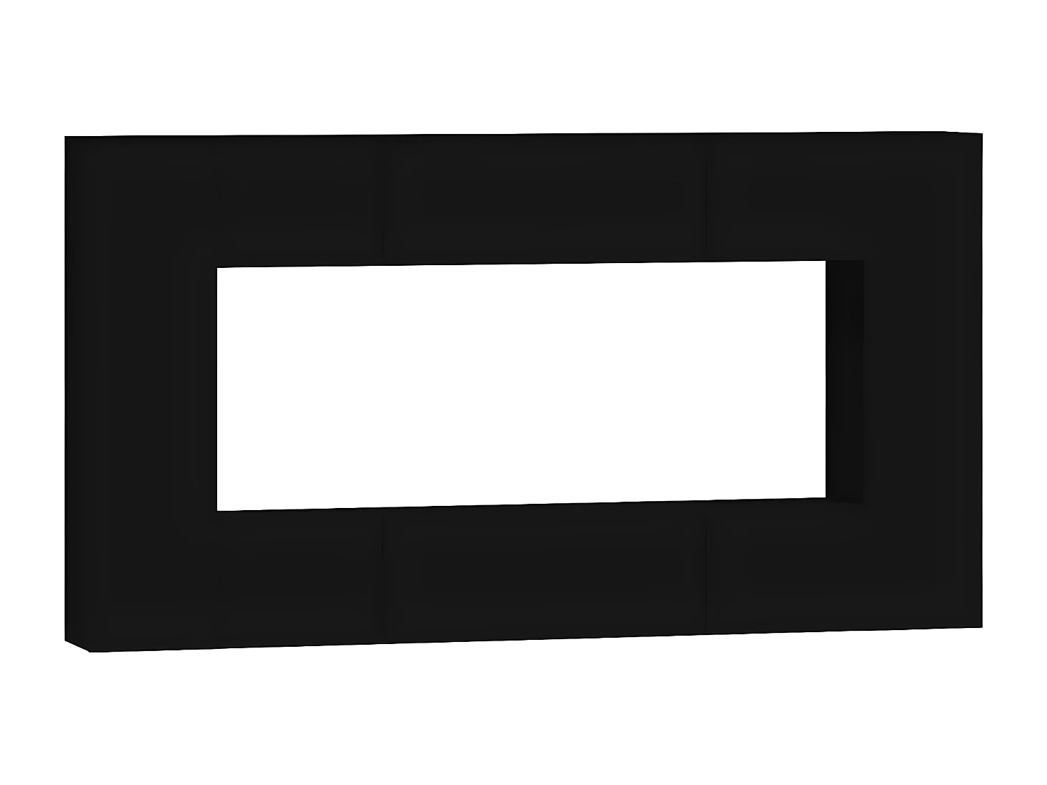 Ensemble de meubles TV 8 pcs Noir Bois d'ingénierie