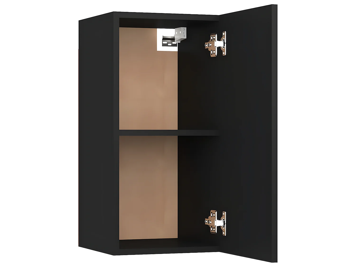 8-delige tv-standaardset zwart parket