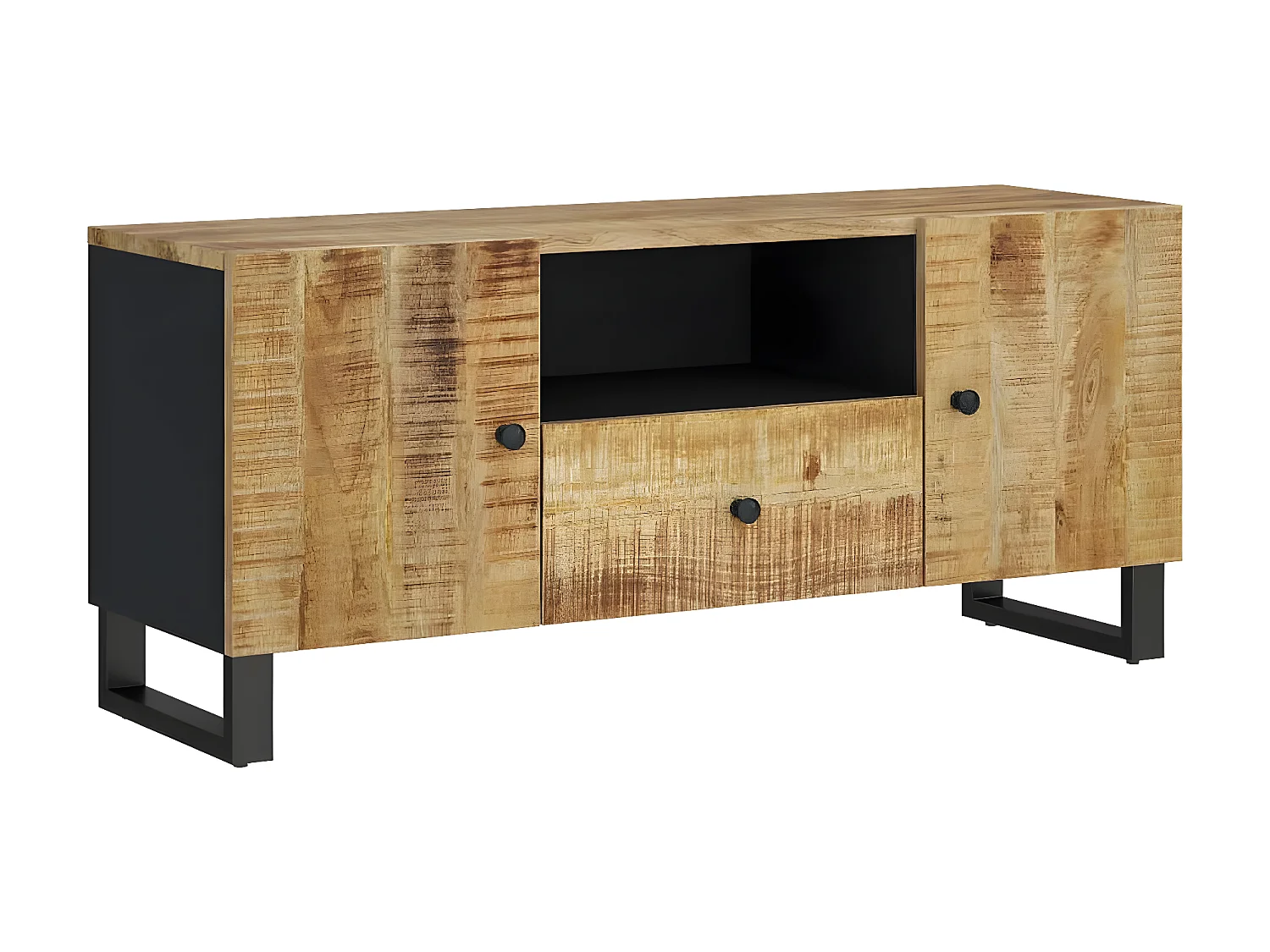 Mobile TV 105x33,5x46 cm in legno di mango e derivati del legno