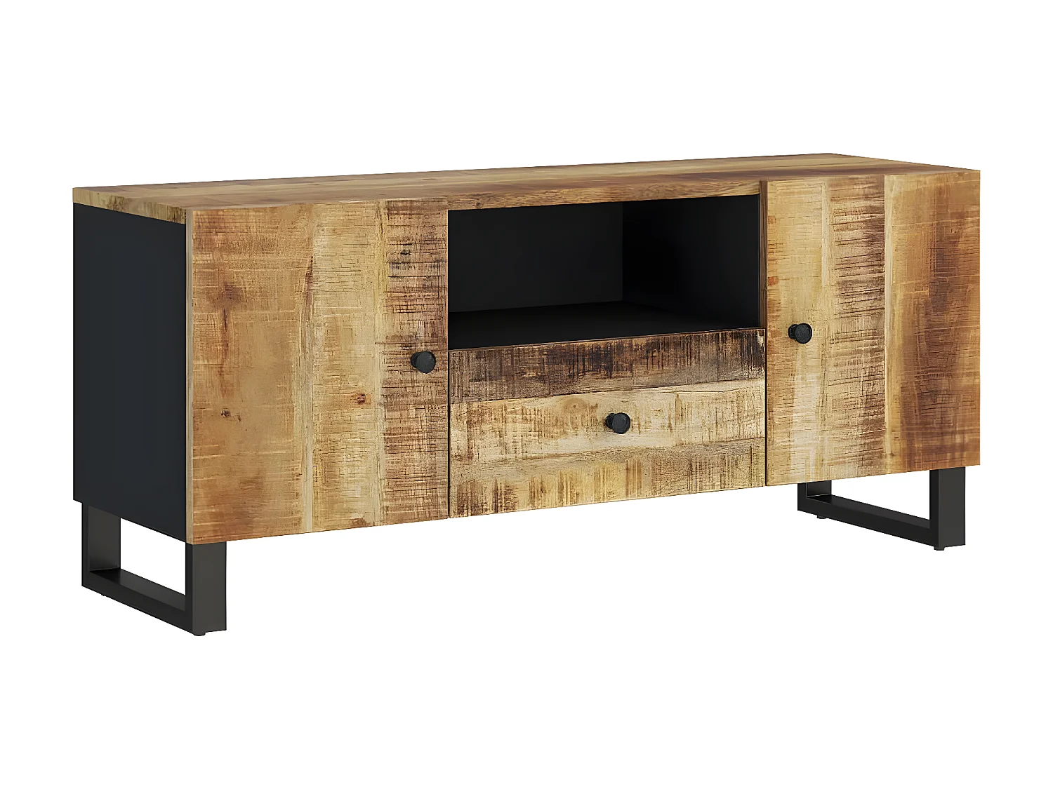 Mobile TV 105x33,5x46 cm in legno di mango e derivati del legno