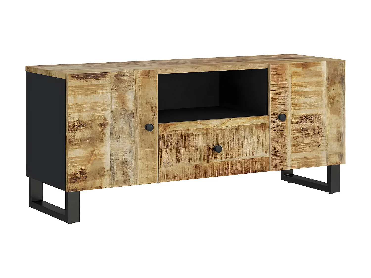 Mobile TV 105x33,5x46 cm in legno di mango e derivati del legno